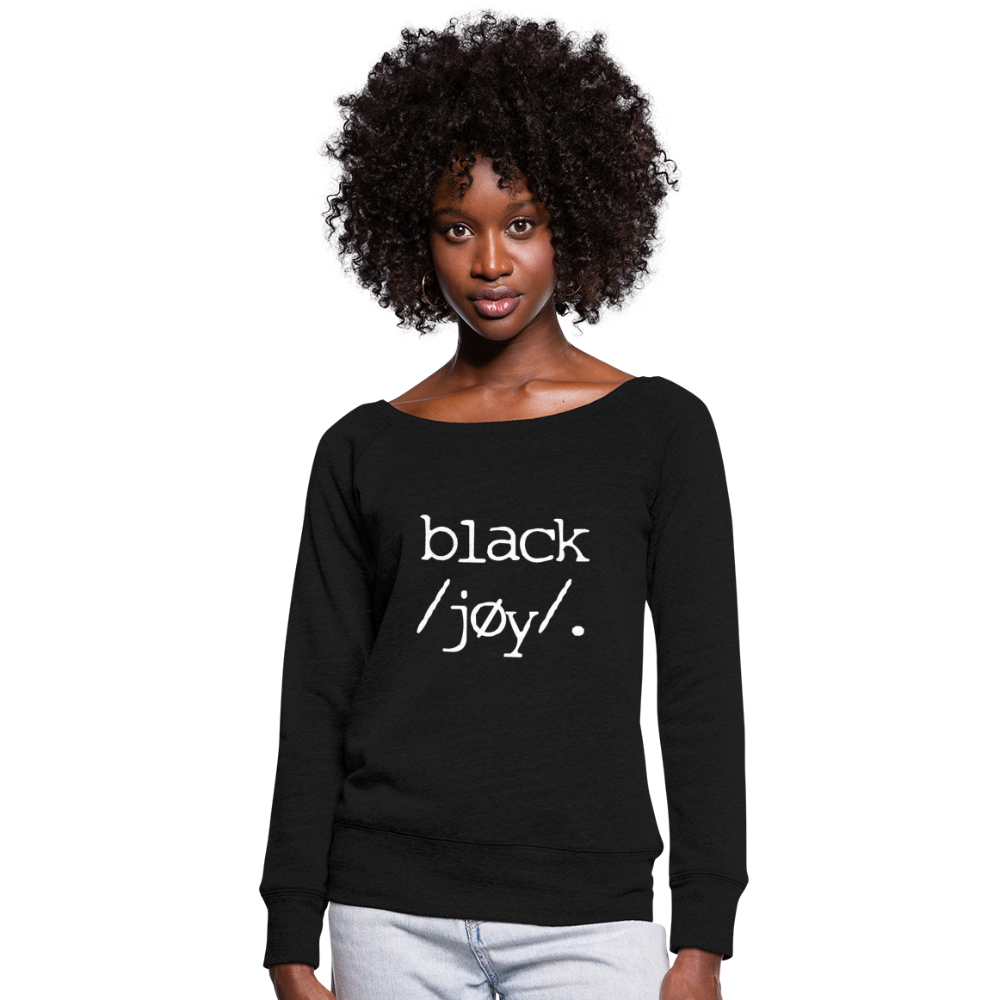 BLACK /JØY/. Wideneck Sweatshirt - black